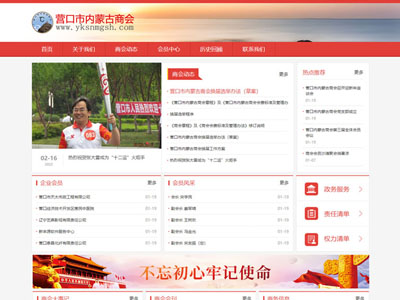 營口商會網站建設行業協會機構網站制作策劃